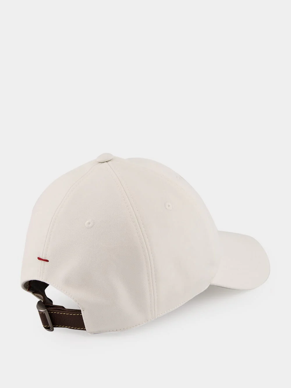 White Cotton Baseball Cap - Image 2