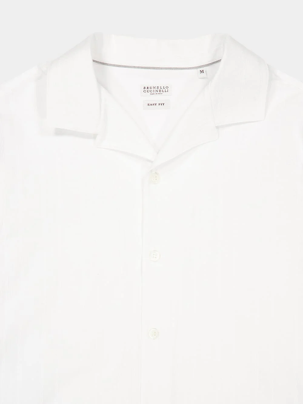 White Cotton Short-Sleeve Shirt - Image 3