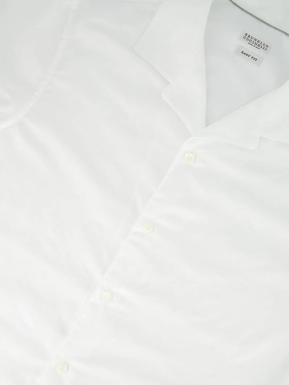 White Short-Sleeved Cotton Shirt - Image 3
