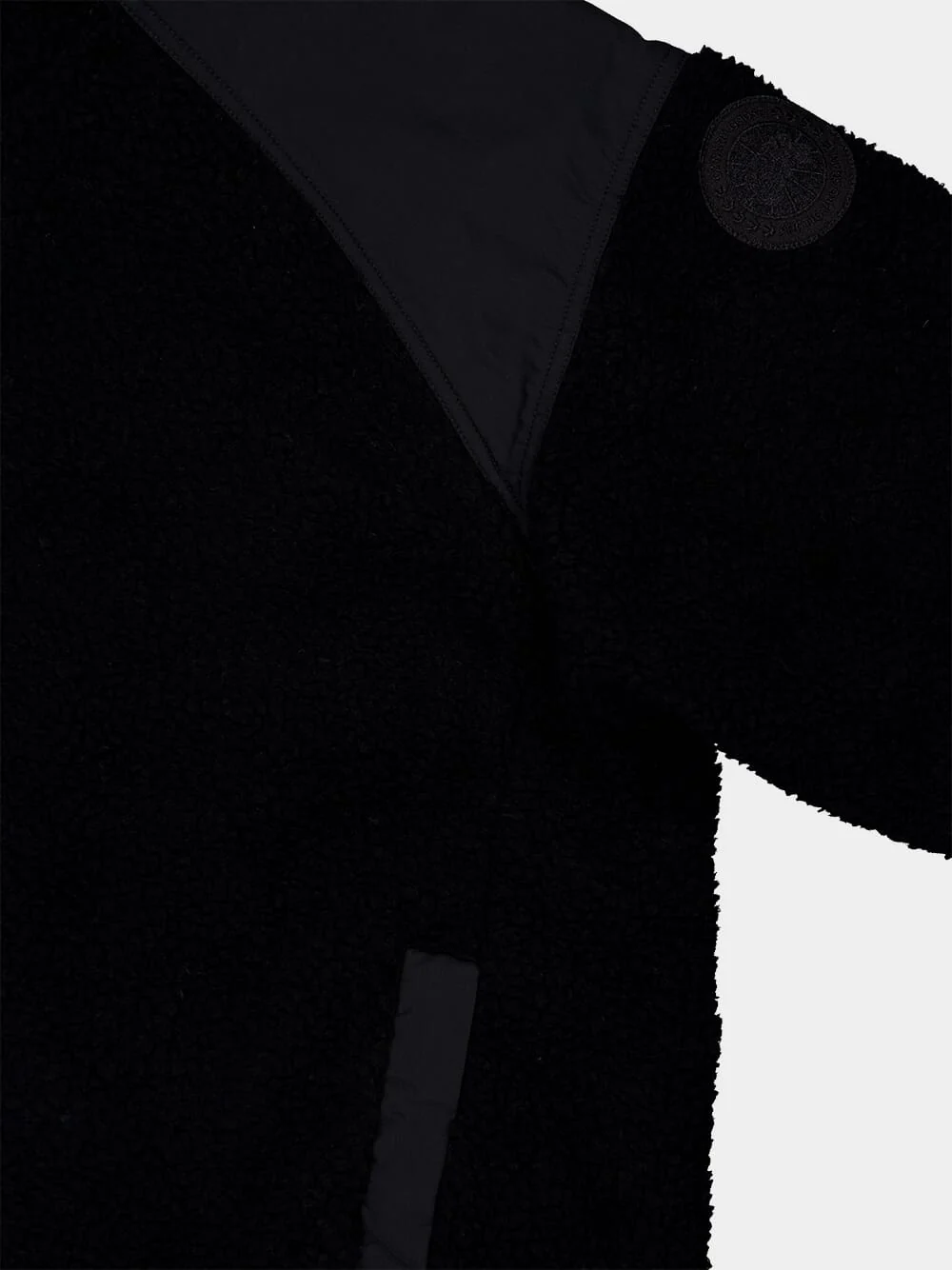 Black Reversible Alberni Bomber Jacket in Fleece - Image 8