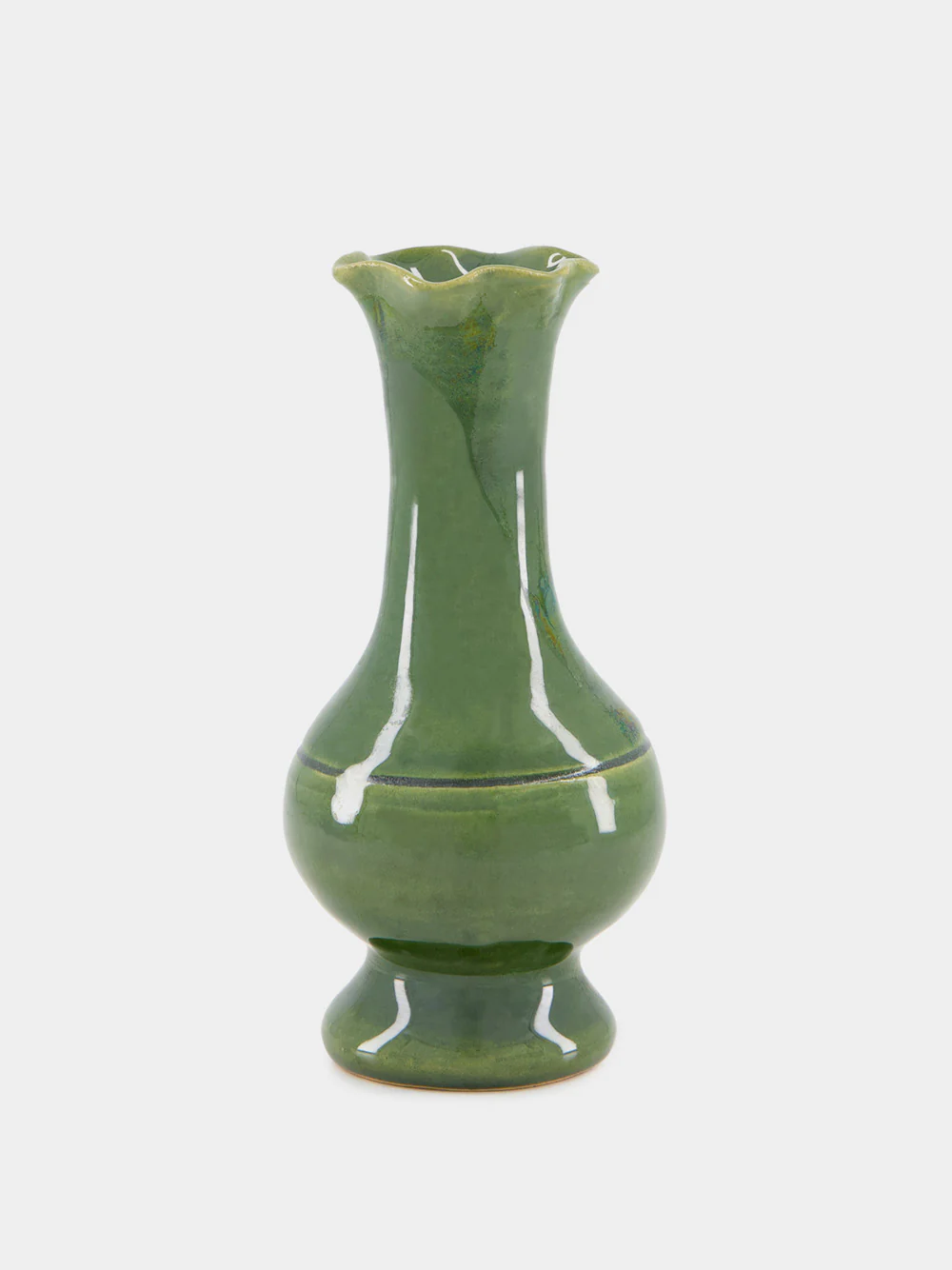 Moss Green Ceramic Soliflore Vase