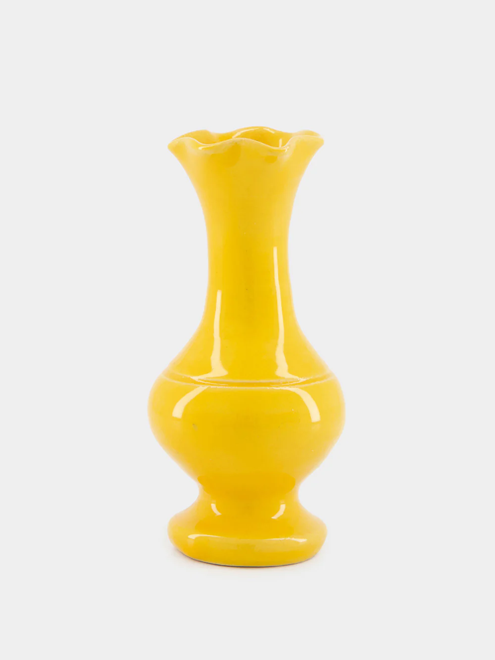 Yellow Ceramic Soliflore Vase
