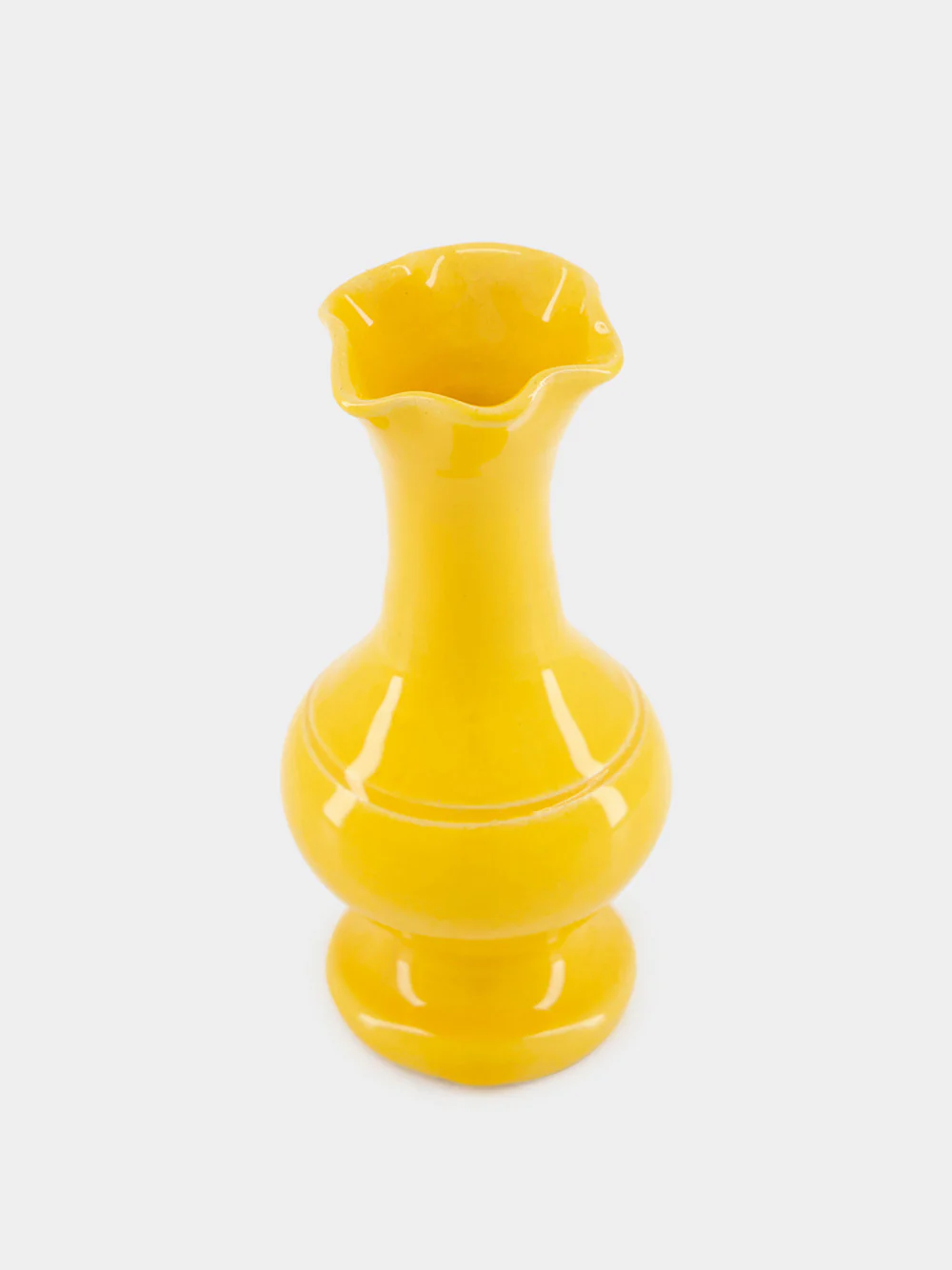 Yellow Ceramic Soliflore Vase - Image 2