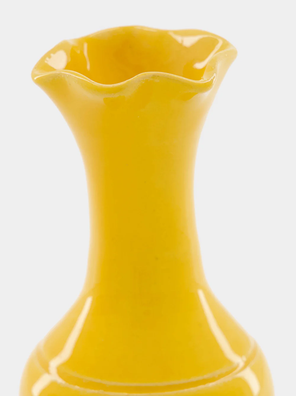 Yellow Ceramic Soliflore Vase - Image 3