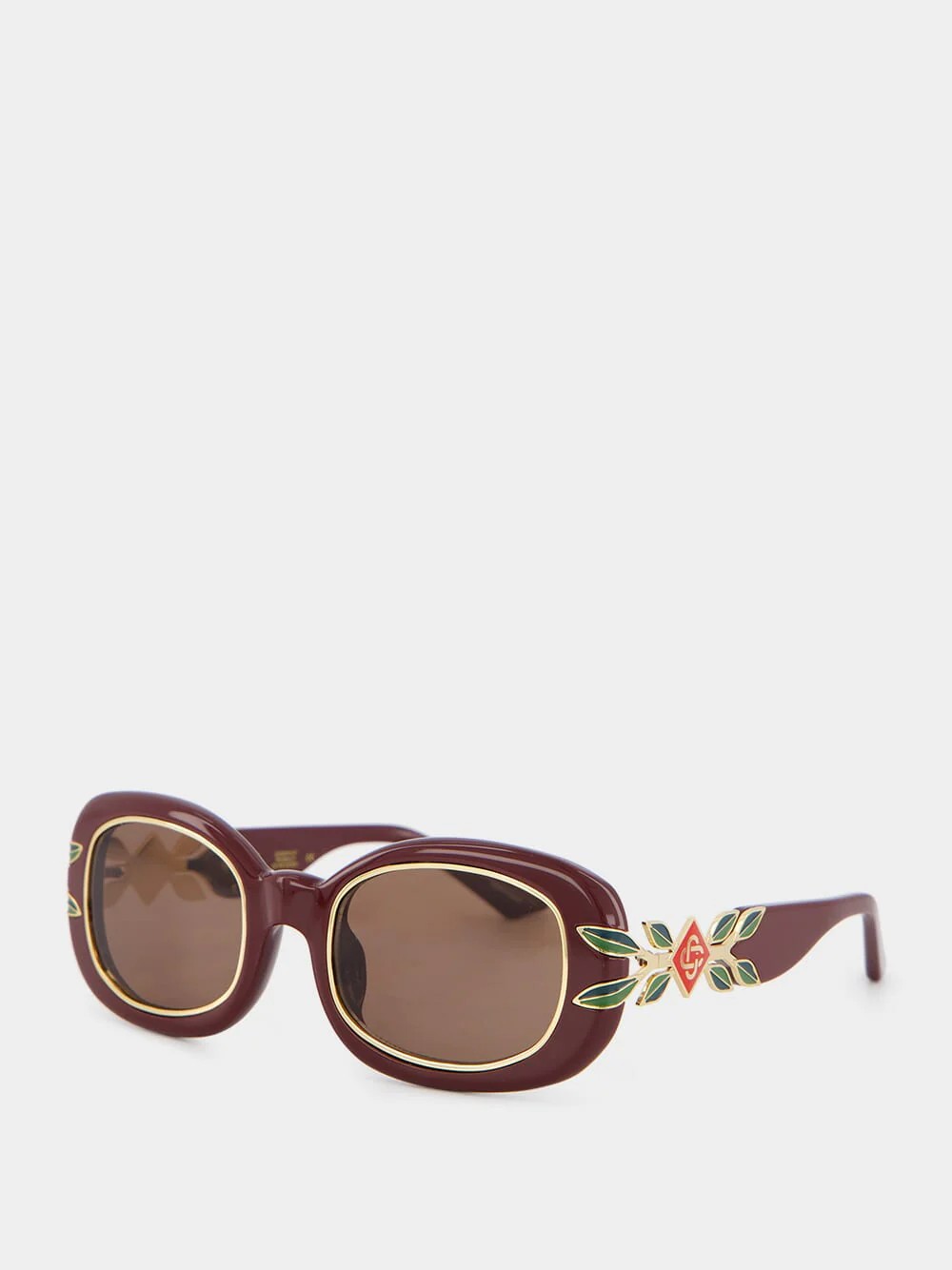 Oval Laurel Burgundy Sunglasses - Image 2