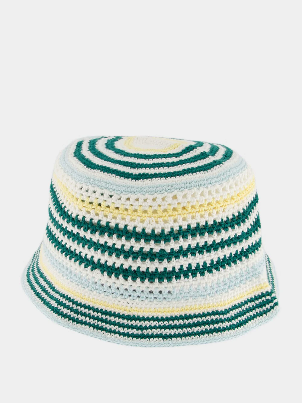 Striped Crochet Bucket Hat - Image 2