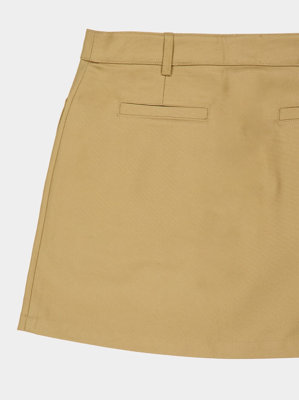 Beige Cotton Pocket Mini Skirt - Image 6
