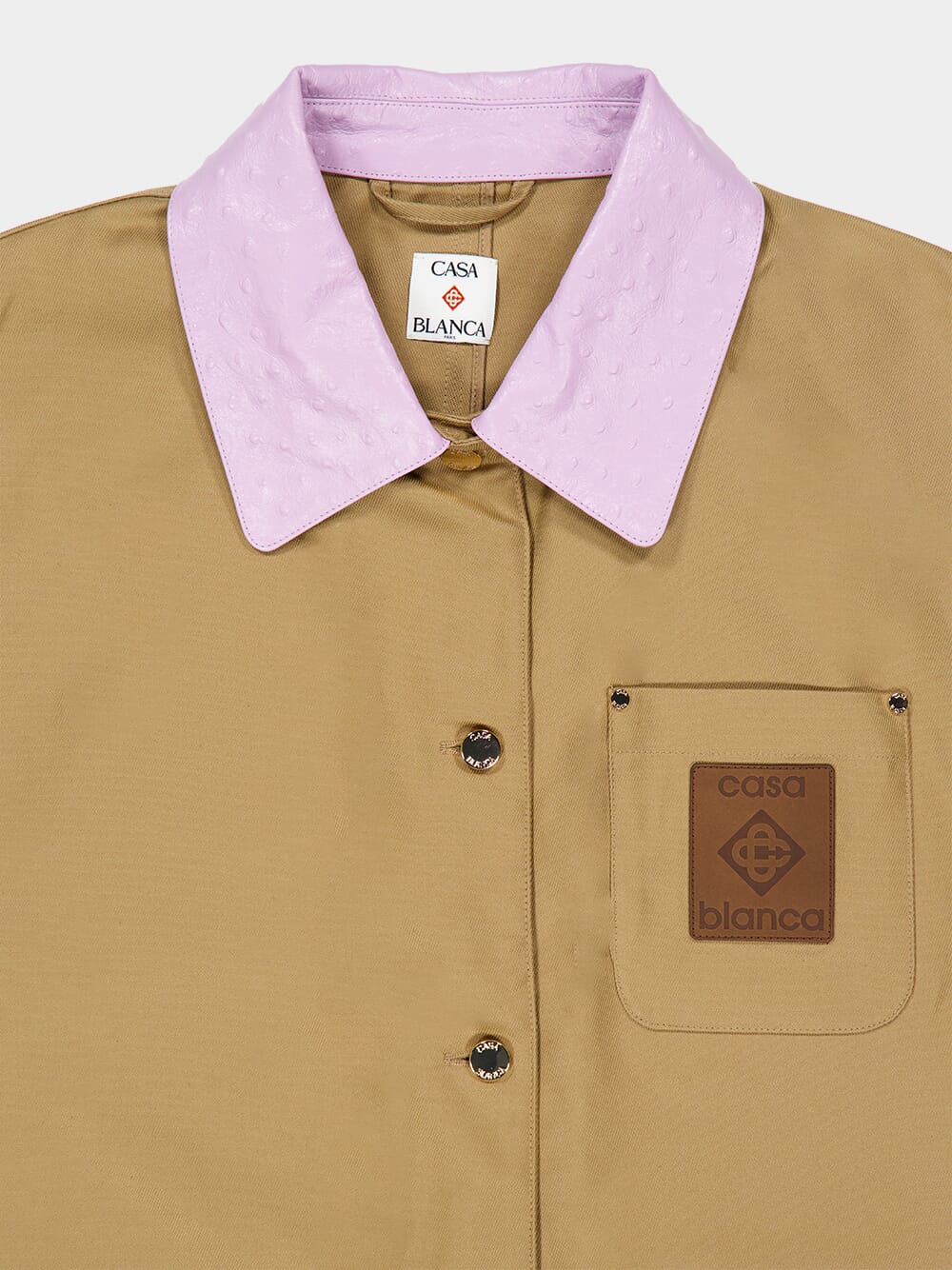 Beige Cotton Workwear Jacket - Image 3