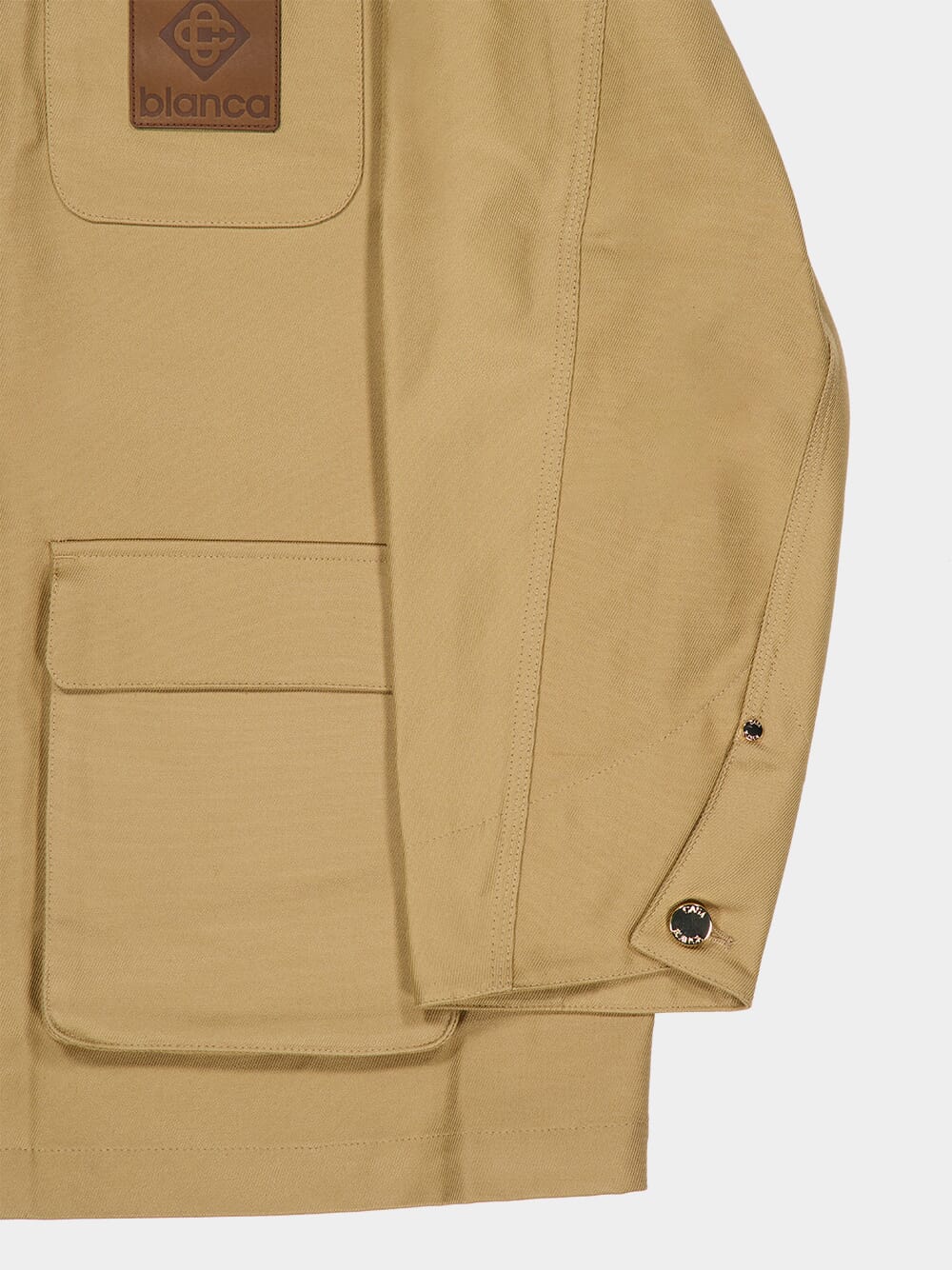 Beige Cotton Workwear Jacket - Image 4