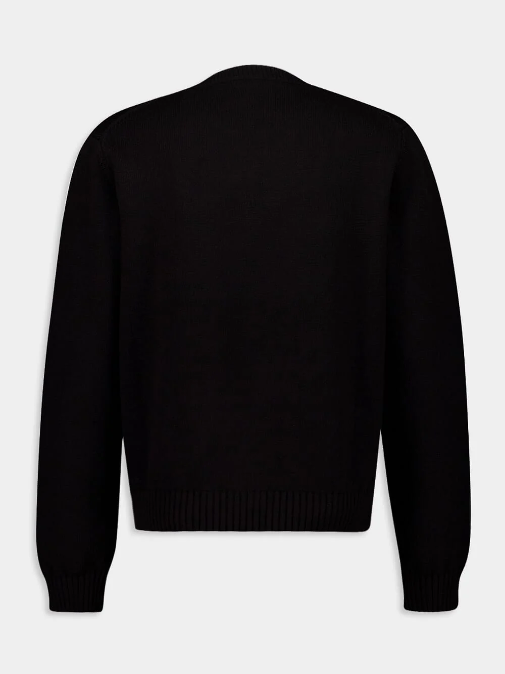 Black Cotton Embroidered Mushroom Jumper - Image 3