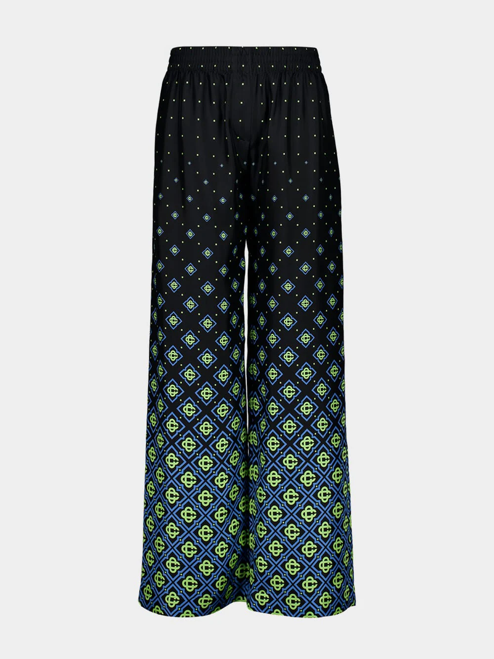 Black Degrade Monogram Silk Trousers