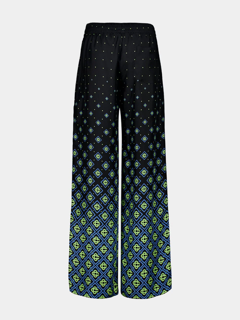 Black Degrade Monogram Silk Trousers - Image 2