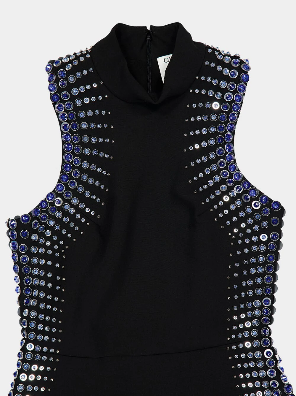 Black Embellished Sleeveless Mini Dress - Image 3