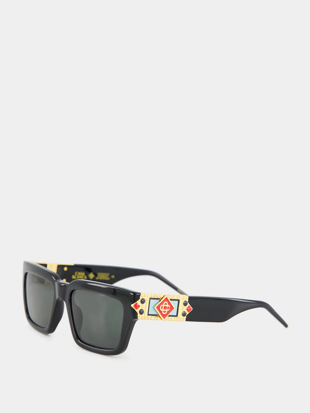 Black Gold-Plated Monogram Sunglasses - Image 3