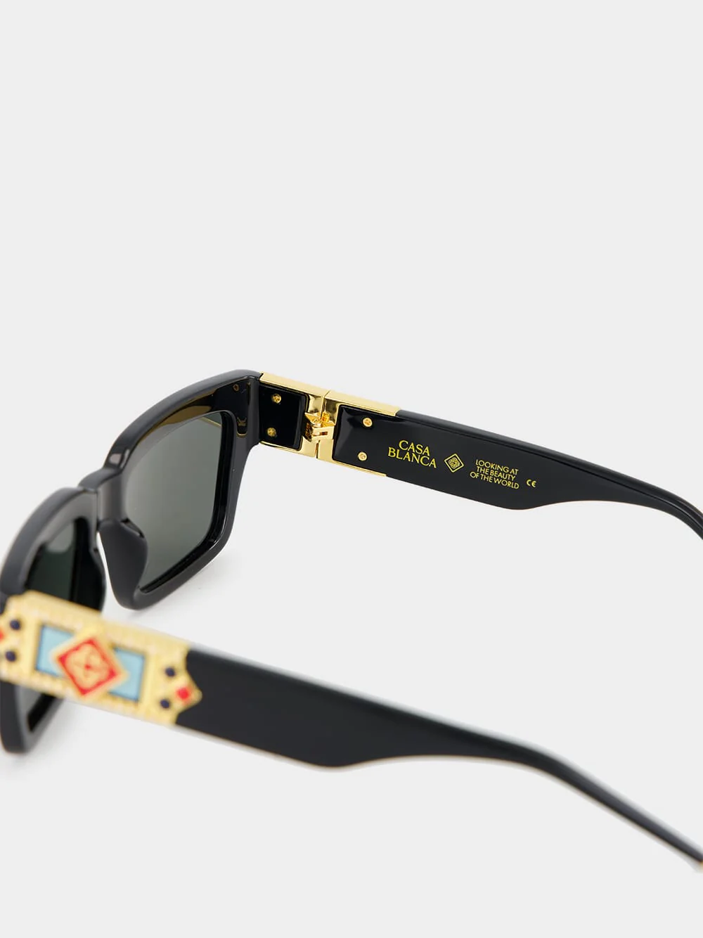 Black Gold-Plated Monogram Sunglasses - Image 4