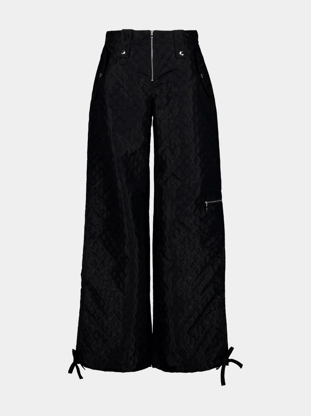 Black Monogram Rave Casual Fit Pants