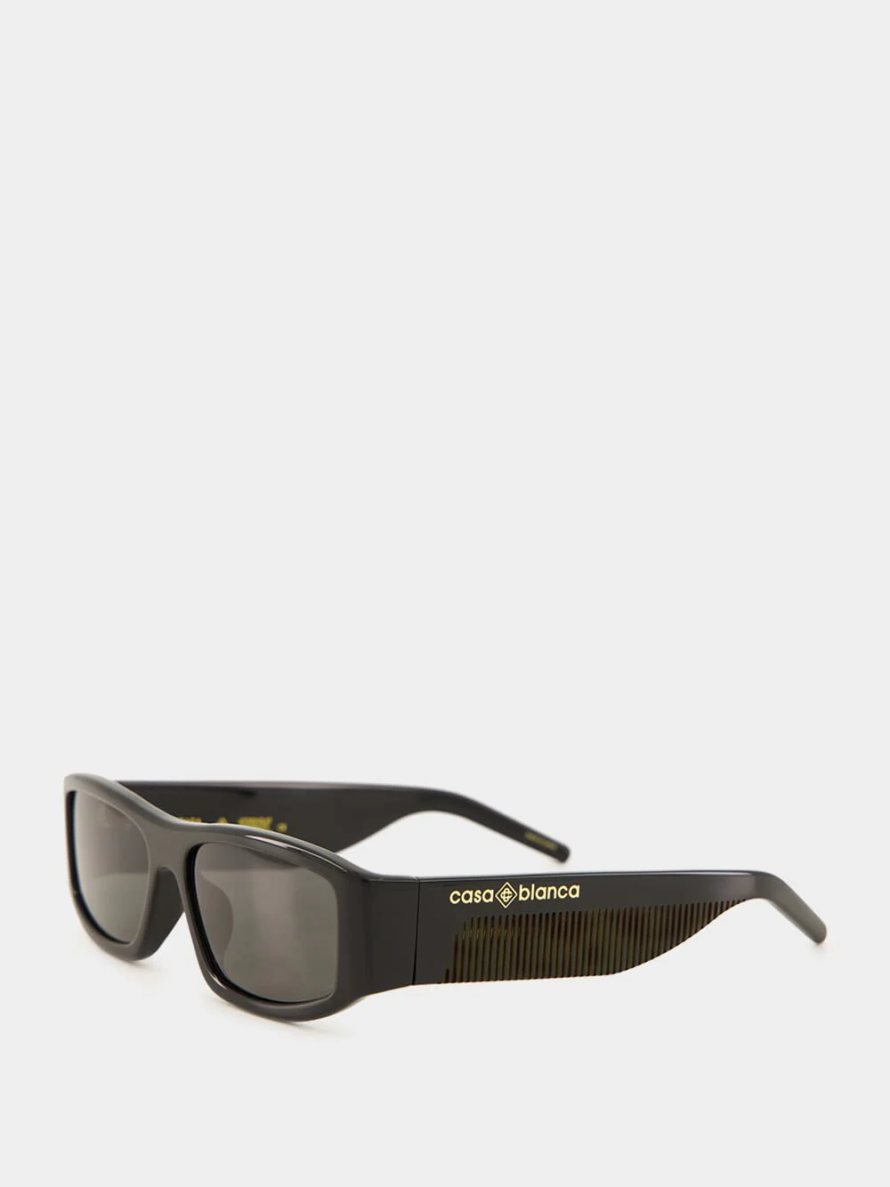 Black Rectangular Comb Sunglasses - Image 3