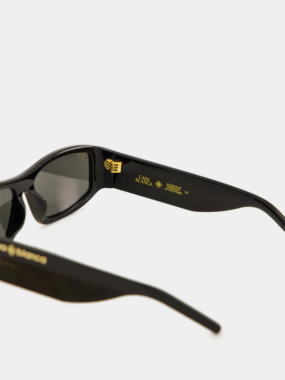 Black Rectangular Comb Sunglasses - Image 4
