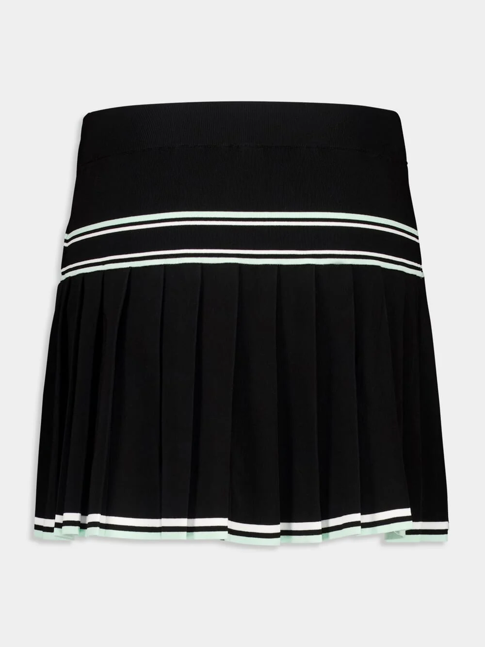 Black Viscose Pleated Mini Skirt - Image 2