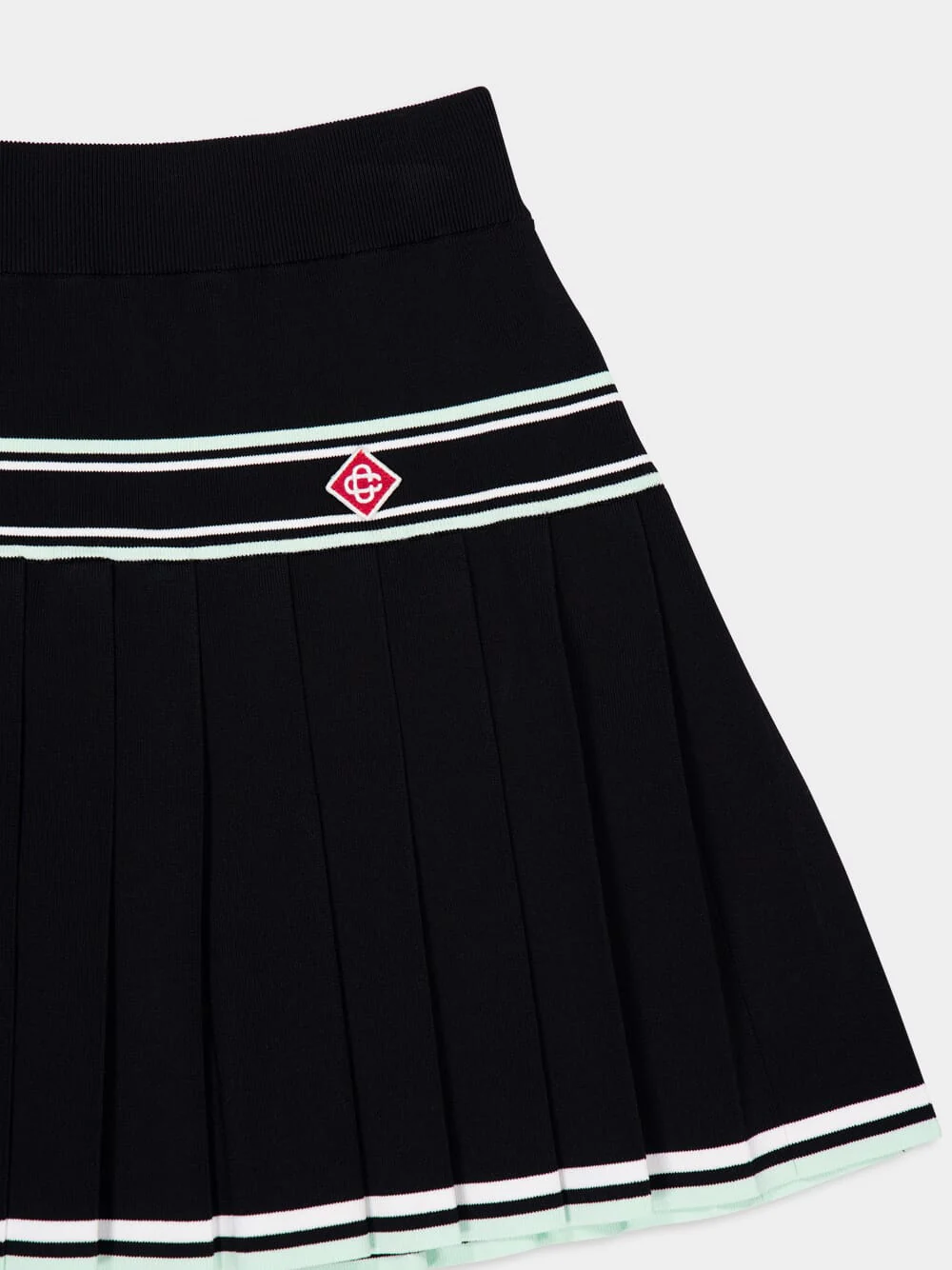 Black Viscose Pleated Mini Skirt - Image 3