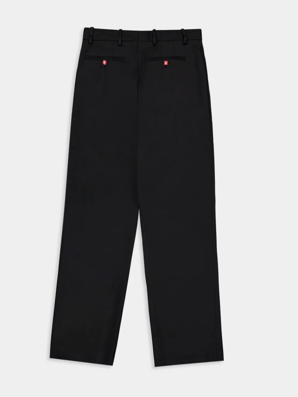 Black Wide-Leg Virgin Wool Trousers - Image 6