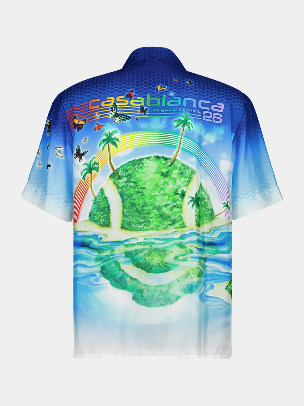 Blue Beyond Destiny Silk Short-Sleeve Shirt - Image 2