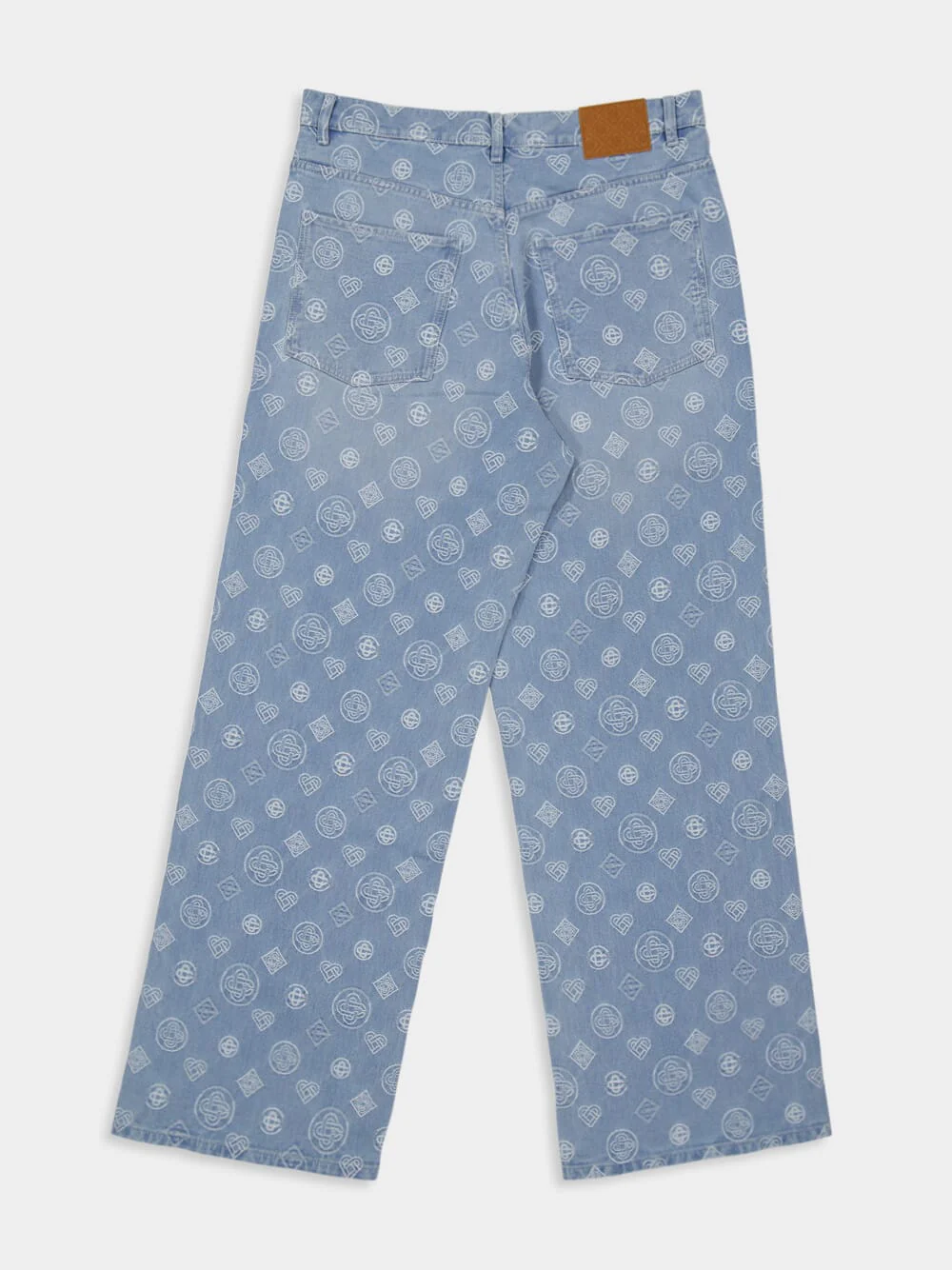 Blue Denim Monogram Jeans - Image 6