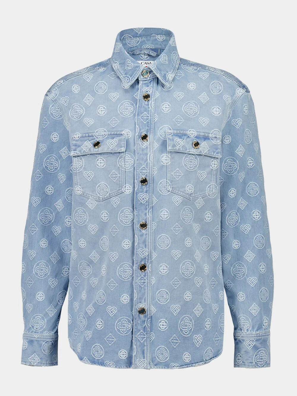 Blue Denim Monogram Shirt - Image 2