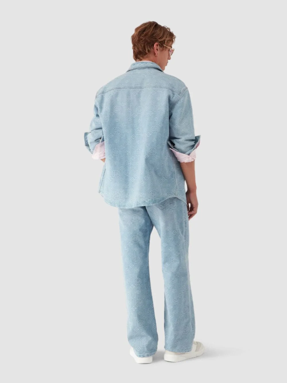 Blue Denim Monogram Shirt - Image 3