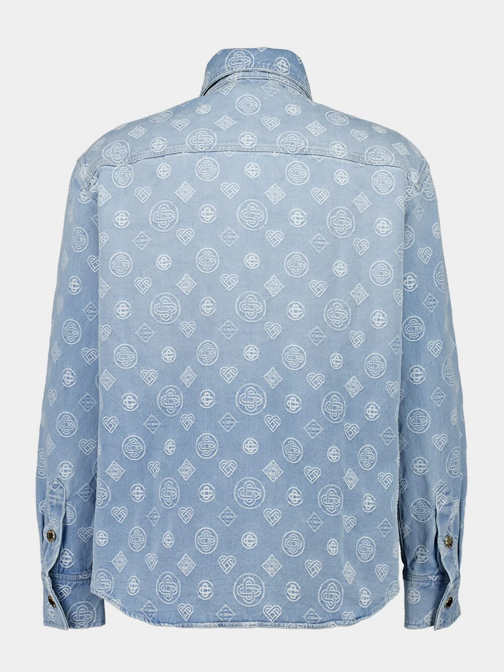 Blue Denim Monogram Shirt - Image 4