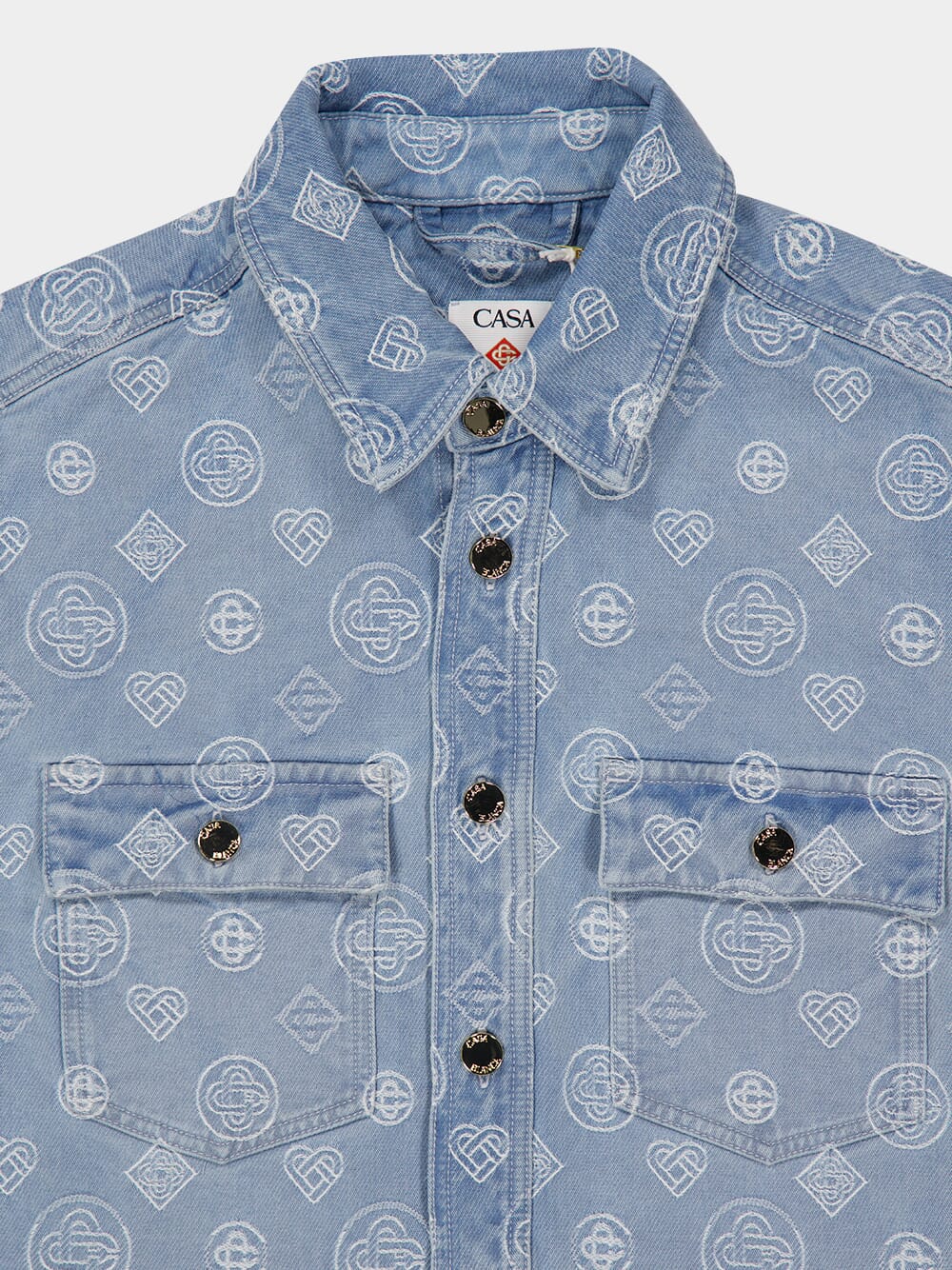 Blue Denim Monogram Shirt - Image 5