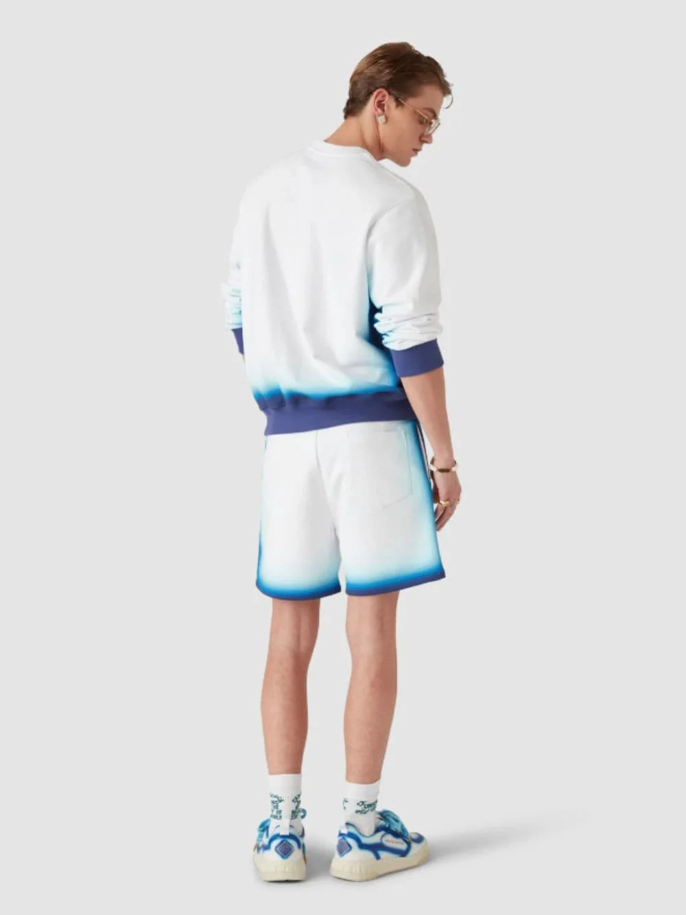 Blue Fade Sweatshorts - Image 3
