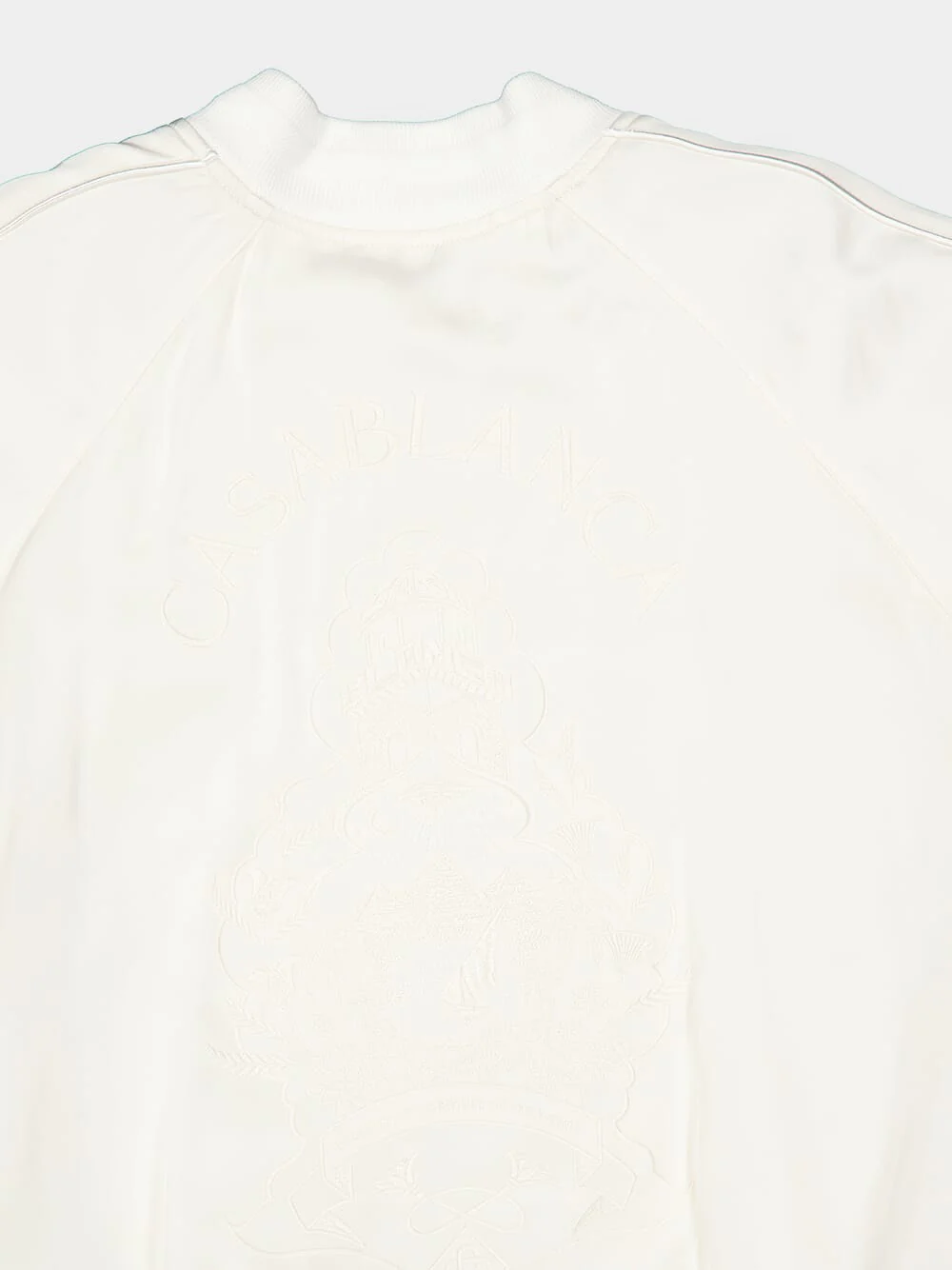 Off-White Satin Bomber Jacket - Image 5