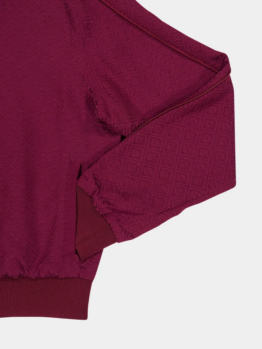 Burgundy Monogram Track Jacket - Image 4
