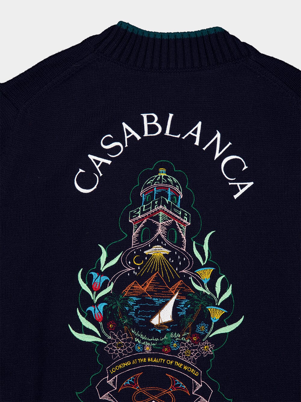 Black Hotel Emblem Wool Cardigan - Image 5