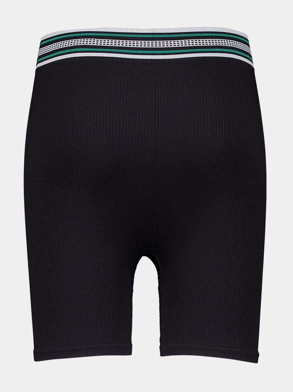 Black Seamless Ribbed Shorts - Image 2