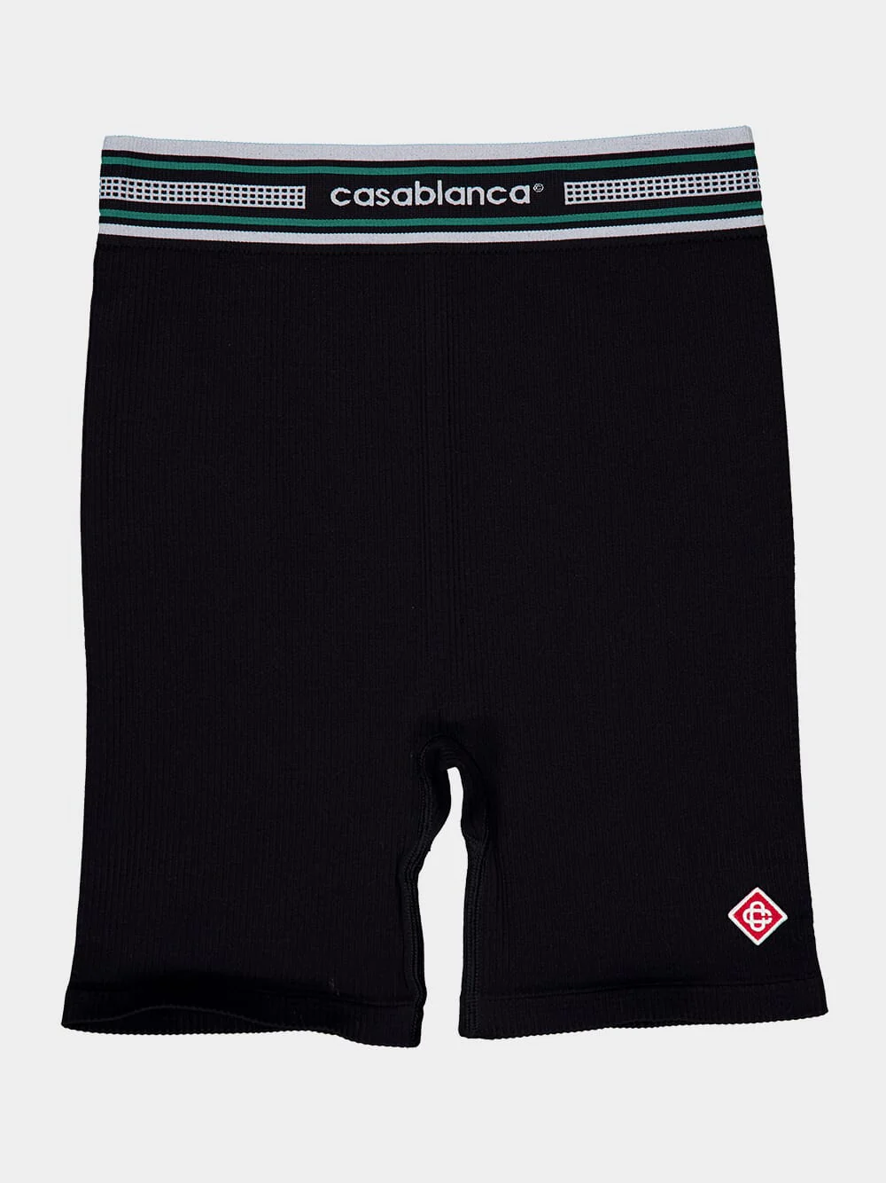 Black Seamless Ribbed Shorts - Image 3