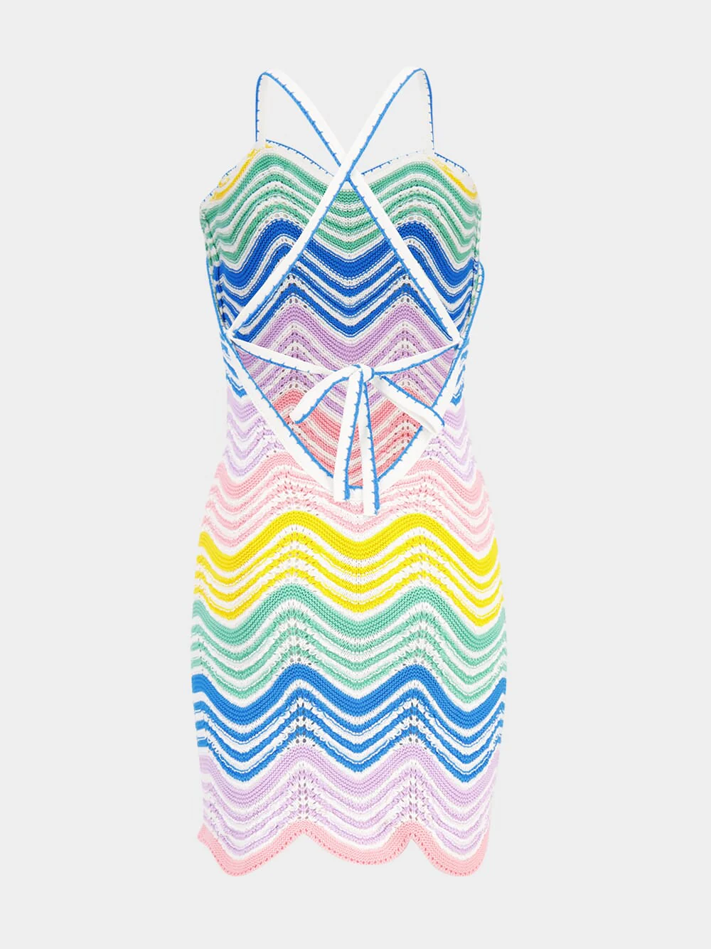 Gradient Wave Crochet Dress - Image 3