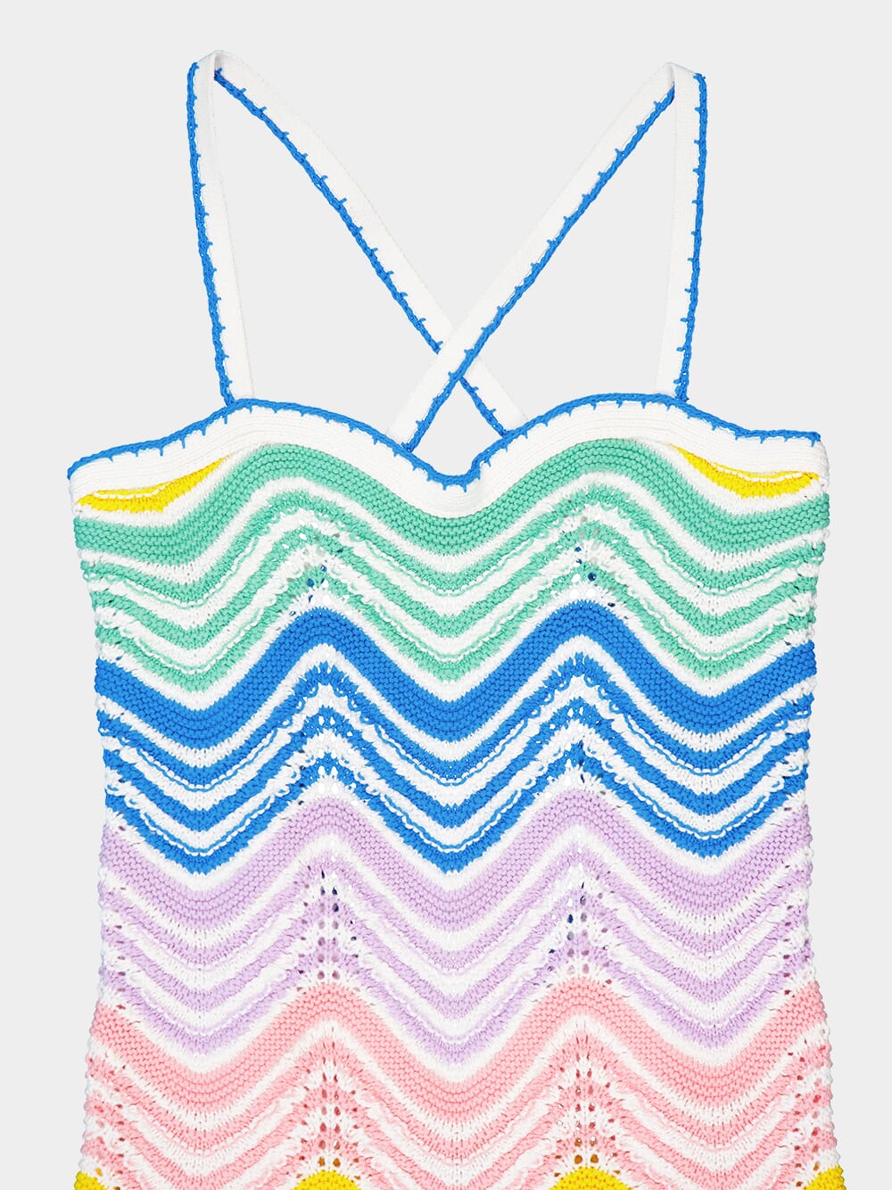 Gradient Wave Crochet Dress - Image 4
