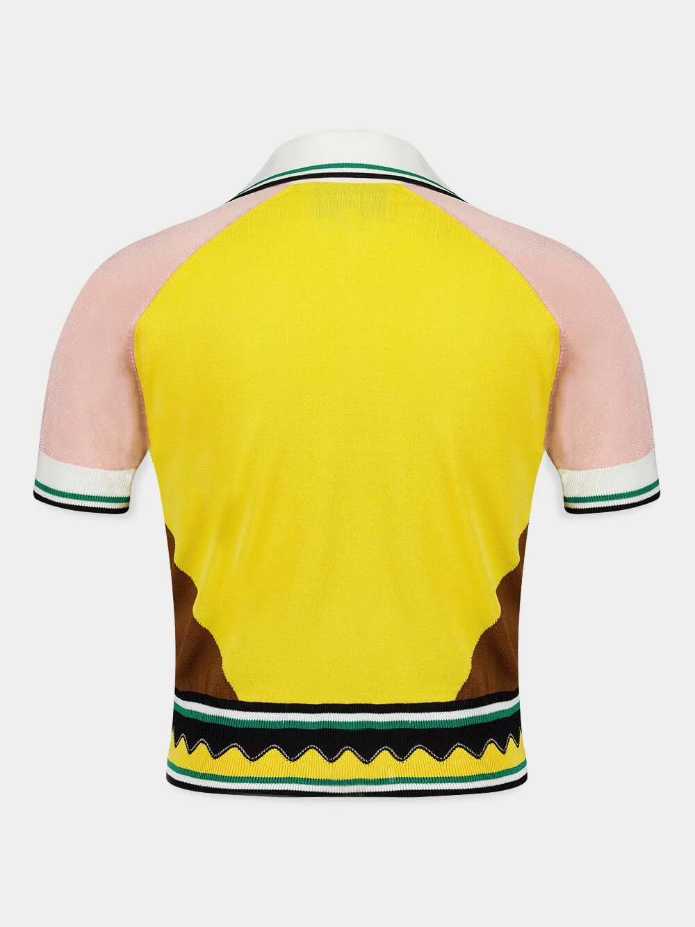 Graphic Panelled Knit Polo - Image 3