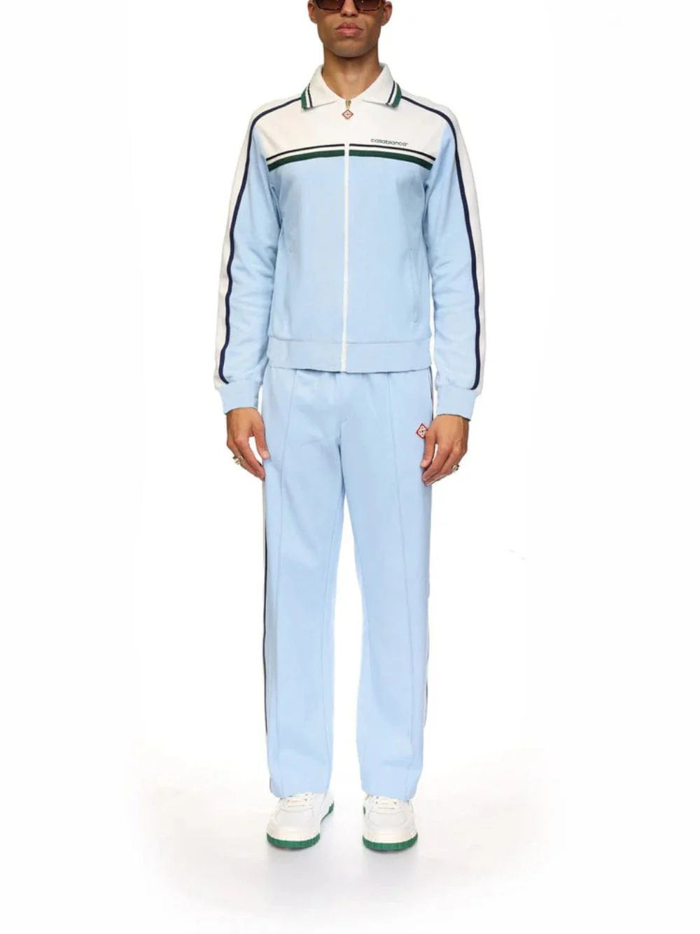 Light Blue Piqué Track Jacket - Image 2