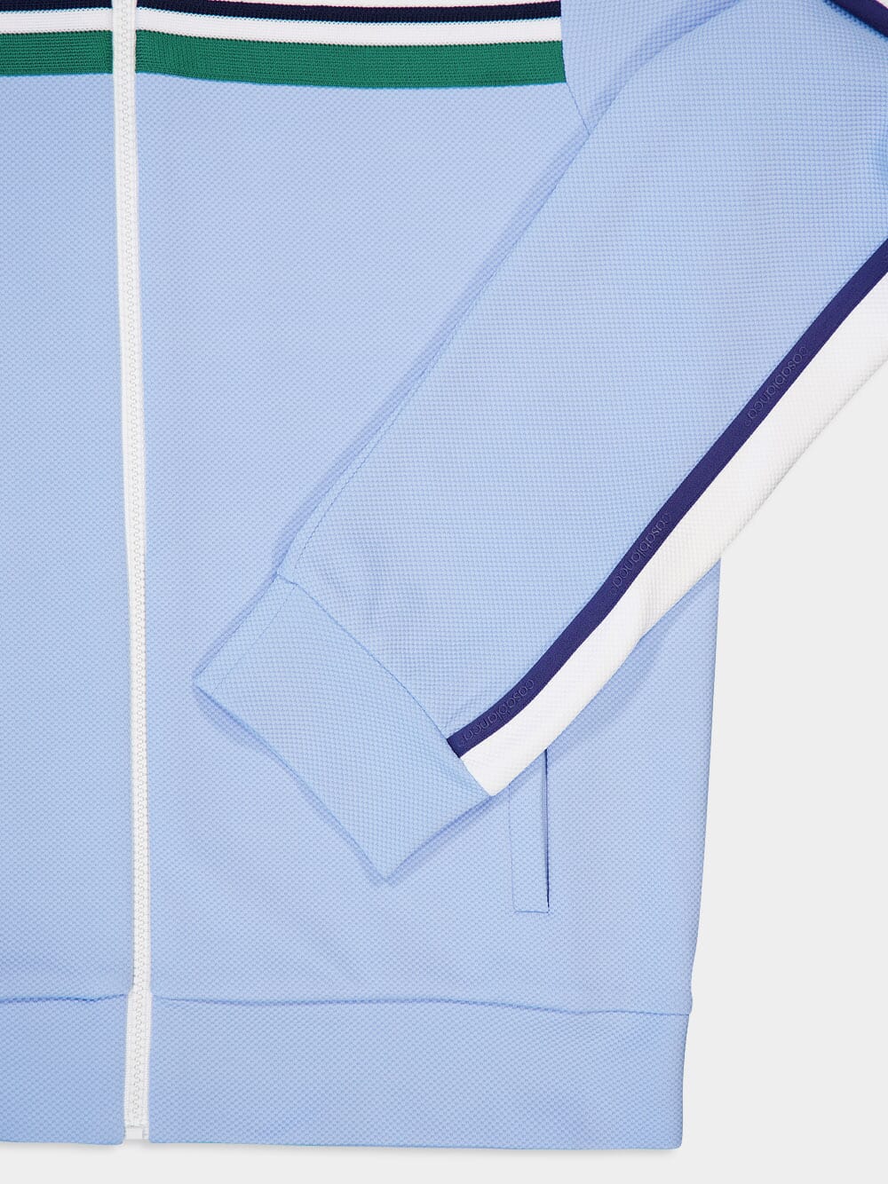 Light Blue Piqué Track Jacket - Image 6