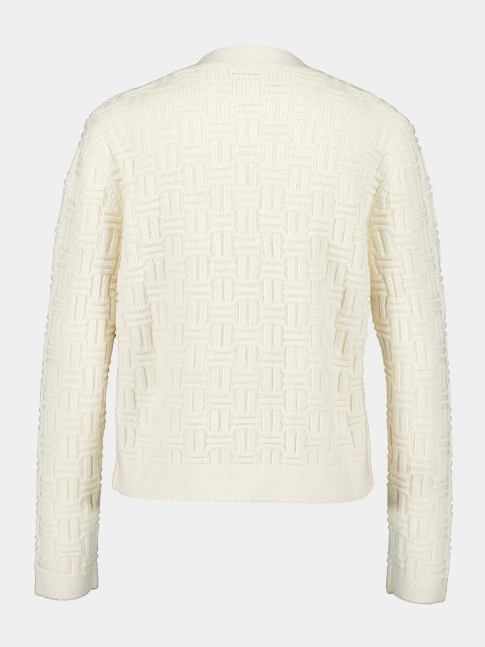 Merino Wool Column Knit Cardigan - Image 3