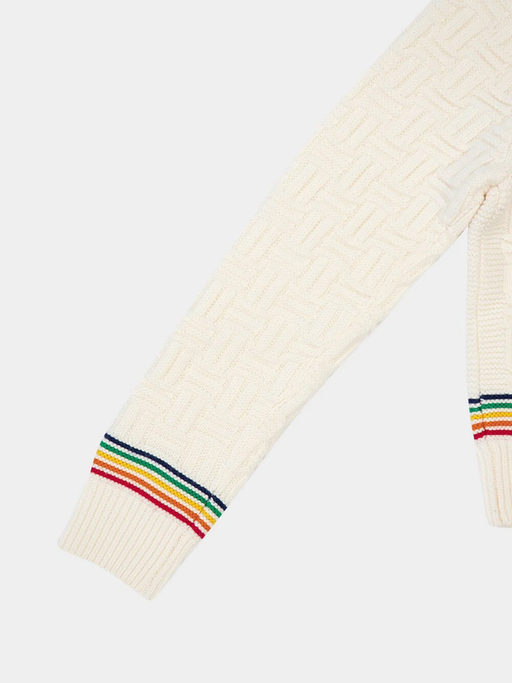 Merino Wool Column Knit Rainbow Jumper - Image 4