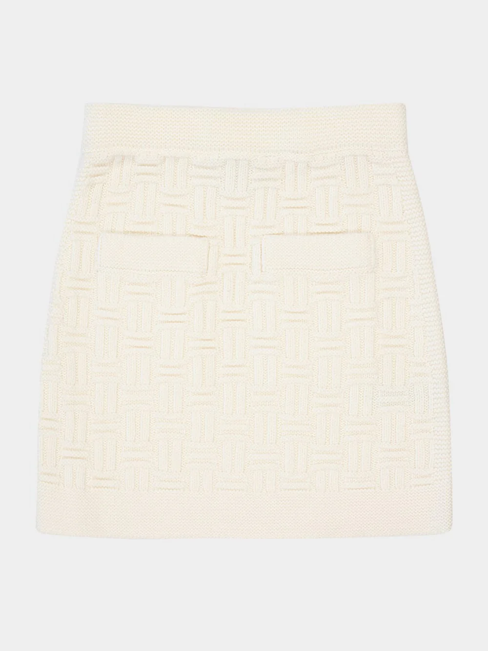 Merino Wool Column Knit Skirt - Image 5