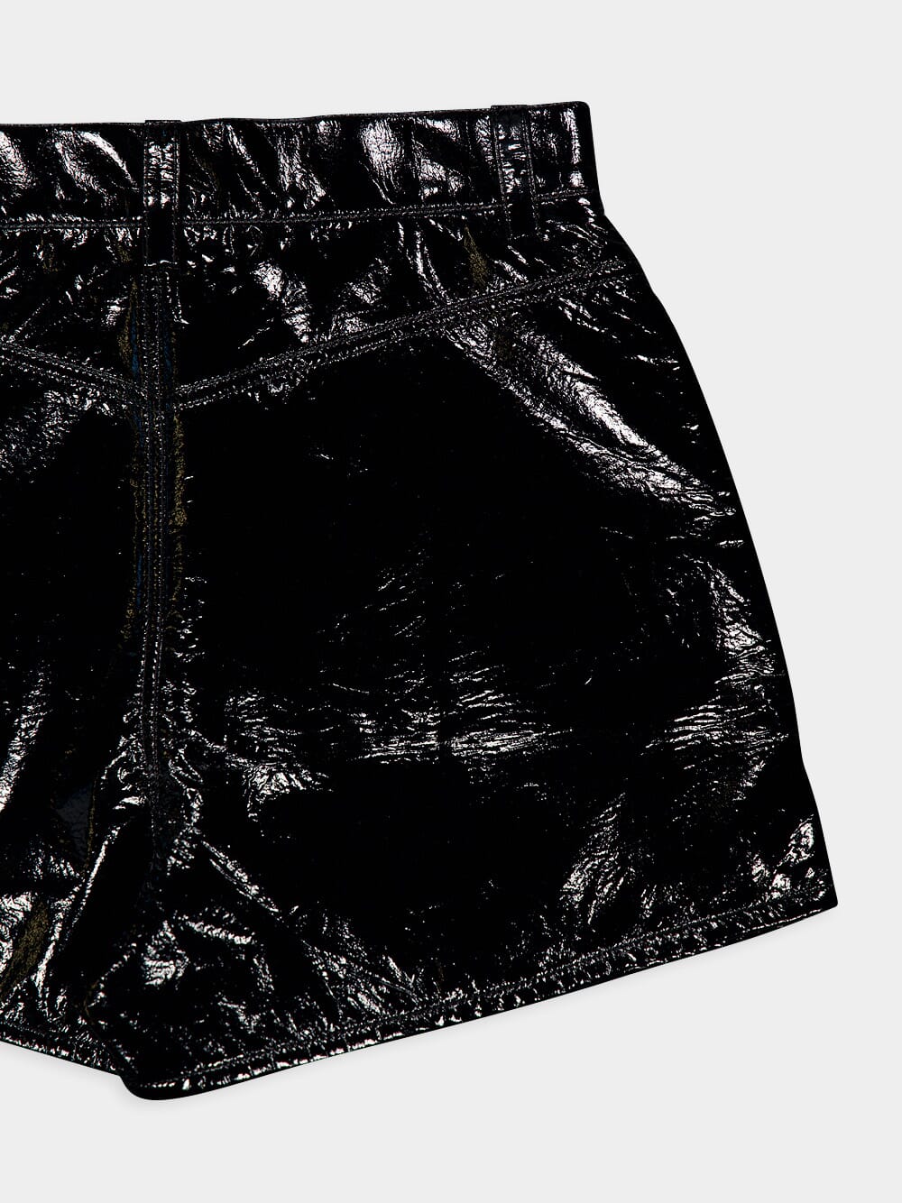 Patent Shorts with Logo - Image 4