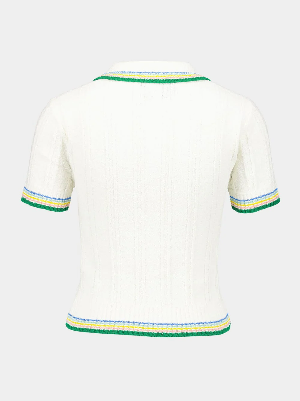 Rib Boucle Polo Shirt - Image 3