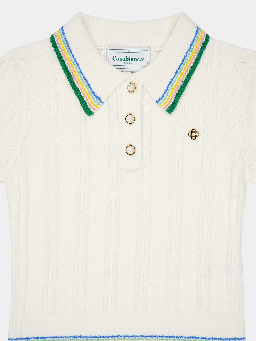 Rib Boucle Polo Shirt - Image 5
