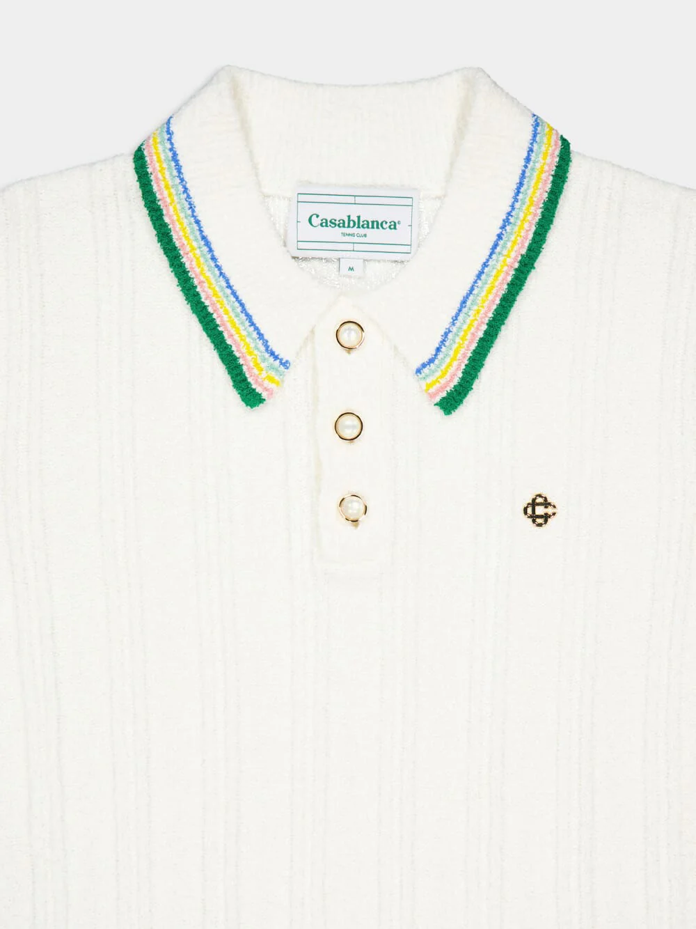Rib Boucle Polo Shirt - Image 5