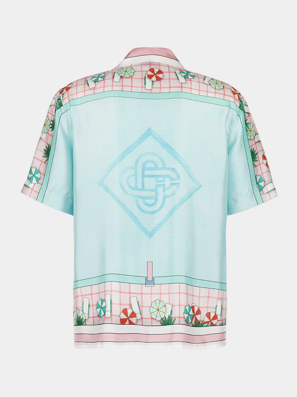 Copacabana Pink Silk Twill Cuban Shirt - Image 2